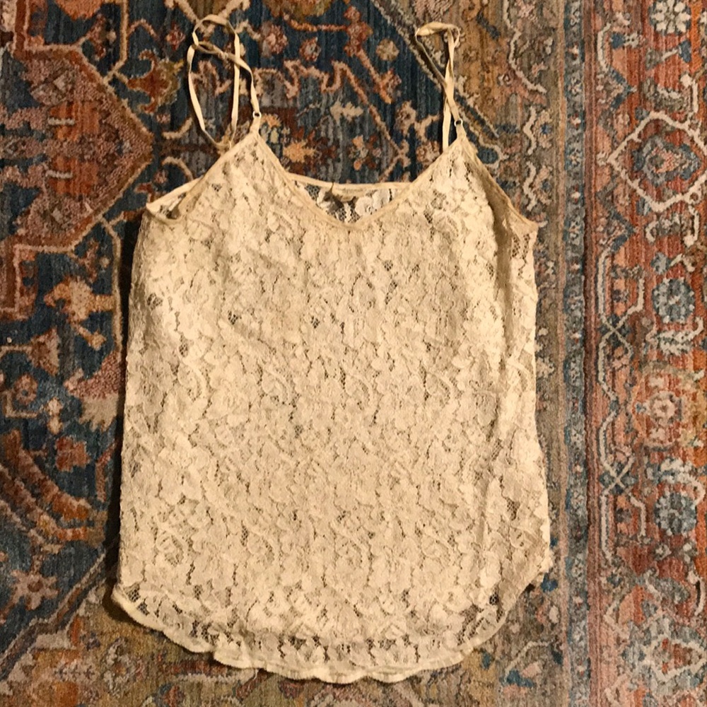 Aritzia Wilfred Lace/Silk Tank